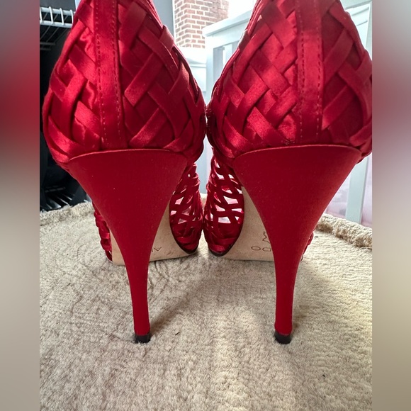 Aldo ruby red peep toe heels - Picture 7 of 7